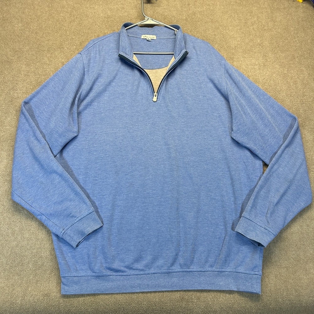 Peter Millar Crown Comfort 1/4 Zip Pullover Men's 2XL Blue Comfort Modal Blend